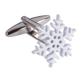 White snowflake cufflinks