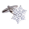 White snowflake cufflinks