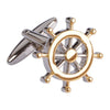 Two Tone Ship's Wheel Cufflinks