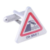 Oh S*** Road Sign Cufflinks