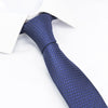 Blue Micro Square Woven Slim Silk Tie