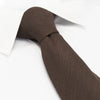 Plain Brown Wool Mix Tie