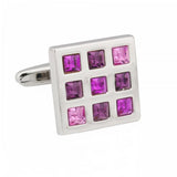 Pink & Purple Square Cufflinks
