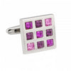 Pink & Purple Square Cufflinks