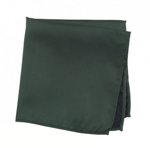 Plain Dark Green Silk Handkerchief