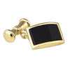 Gold Plated Black Stone Cufflinks