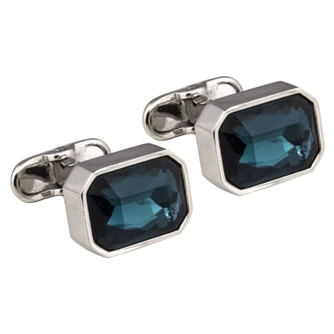 Teal Crystal Cufflinks