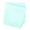 Plain Cyan Woven Silk Handkerchief