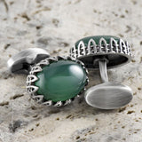 Green Filigree Cufflinks