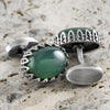Green Filigree Cufflinks