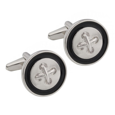 Stitched Button Cufflinks