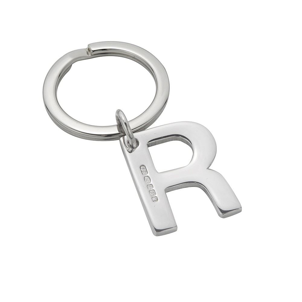 Sterling Silver Letter R Keyring – The Cufflink Store
