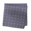 Charcoal Grey Polka Dot Silk Handkerchief