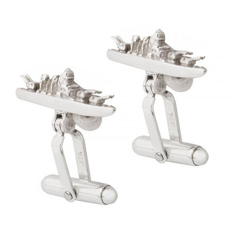 Sterling Silver Battleship Cufflinks