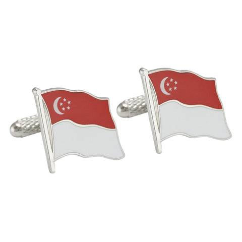 Singapore Flag Cufflinks