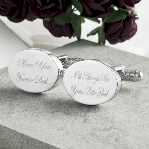 Daddy's Little Girl Engraved Cufflinks