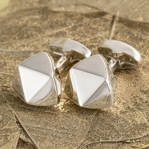 Four Facet Silver Cufflinks