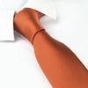 Plain Burnt Orange Slim Silk Tie