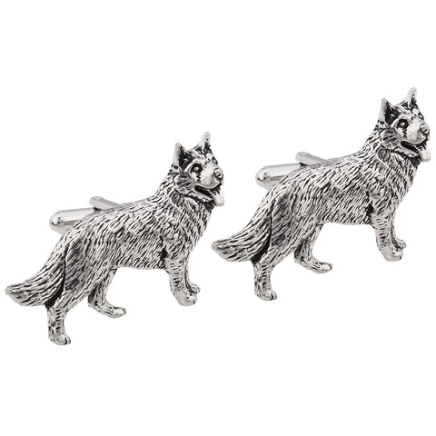 German Shepherd Dog Pewter Cufflinks