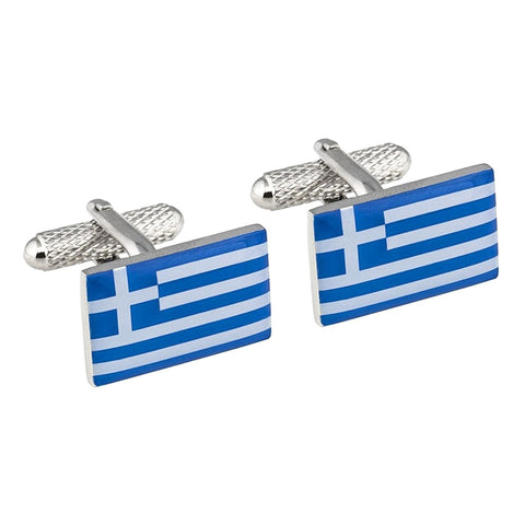 Greek Flag Cufflinks