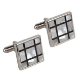 Mother of Pearl Grid Cufflinks
