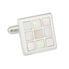 Sterling Silver Mother of Pearl Chequered Cufflinks