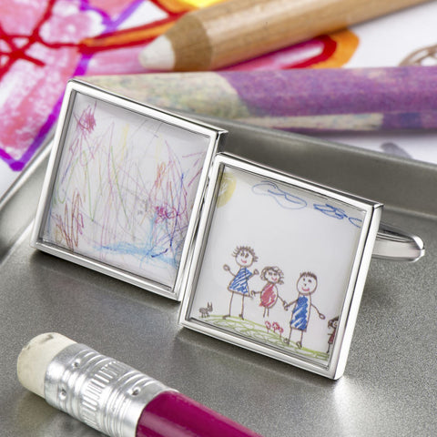 Personalised Childs Drawing Cufflinks