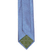 Blue & White Micro Square Woven Silk Tie