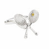 Sterling Silver Racquet Cufflinks