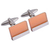 Orange Rectangle Fashion Cufflinks