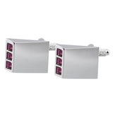 Purple Crystal Wedge Cufflinks