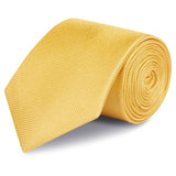 Gold Silk Plain Classic Textured Tie