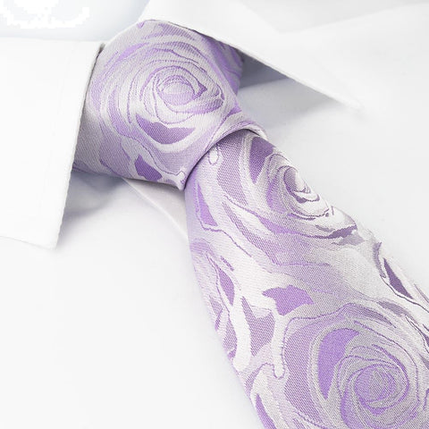 Lilac Rose Woven Silk Tie