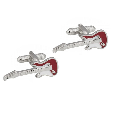 Red Strat Guitar Cufflinks