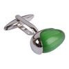 Green Stone Egg Cufflinks