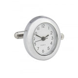 Silver Plated Oval Watch Cufflinks