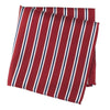 Red with White & Navy Stripes Silk Handkerchief