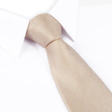 Pastel Gold Textured Woven Silk Tie