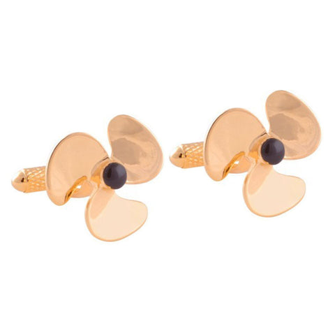 Golden Propeller Cufflinks