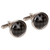 Black Chequered Onyx Style Cufflinks