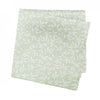 Green Jacquard Leaf Silk Handkerchief