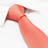 Plain Coral Silk Tie