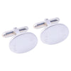 Sterling Silver Oval Hallmarked Cufflinks