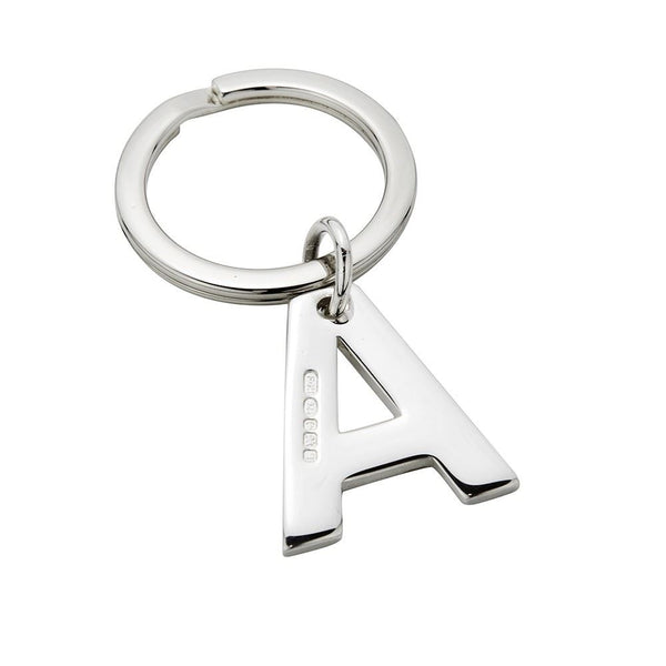 Sterling Silver Letter A Keyring – The Cufflink Store