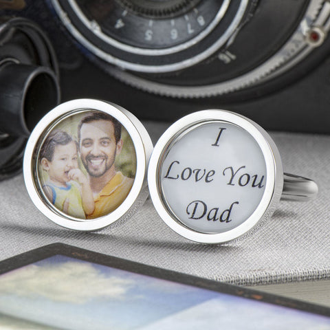 Personalised I Love You Dad Cufflinks