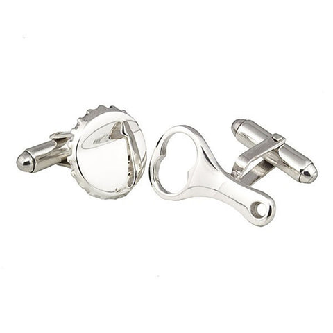 Sterling Silver Bottle Opener & Top Cufflinks