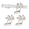 Musical Note Cufflinks and Tie Bar Set